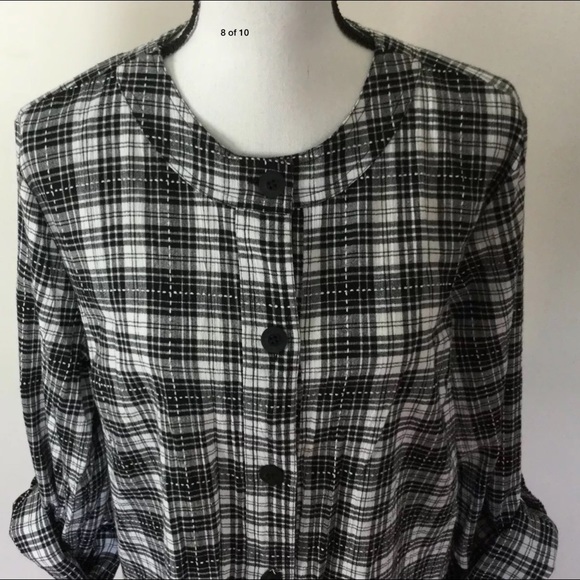 HAYMAKER Black/White Plaid Lightweight jacket Sz L - Picture 6 of 8